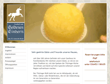 Tablet Screenshot of goldenes-einhorn.com